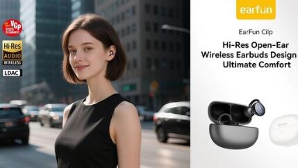 EarFun's Clip Open-Ear Earbuds Bring Superior Clip-On Ergonomics with a Silicone Touch for Everyday Comfort